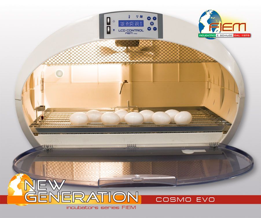 Incubadora Cosmo EVO, Automática para Gallináceas, tecnología Italiana, F.I.E.M. SRL