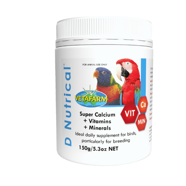 D'Nutrical Polvo para Loros, 150 gramos, Vetafarm