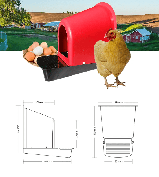 Ponedero 1 depto. Interior, Plástico para Gallinas Mod NG02, Dezhou Des Champs