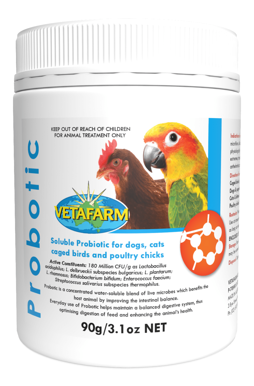 Probotic para Loros y Otros Animales, Vetafarm