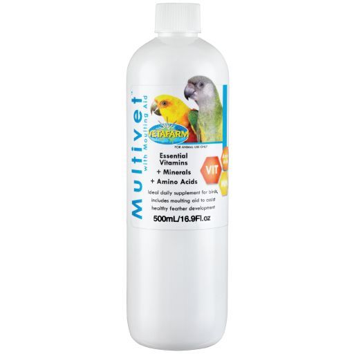 Multivet Liquido para Loros, 500 ml, Vetafarm