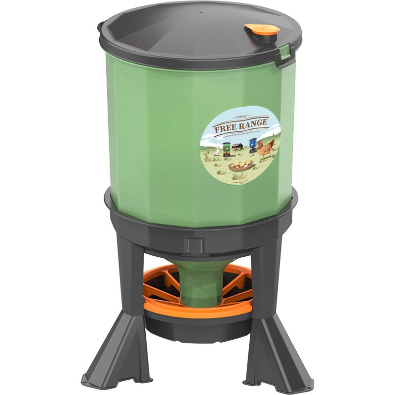 Comedero Gallinas Free Range, 45 litros, c/Patas Copele