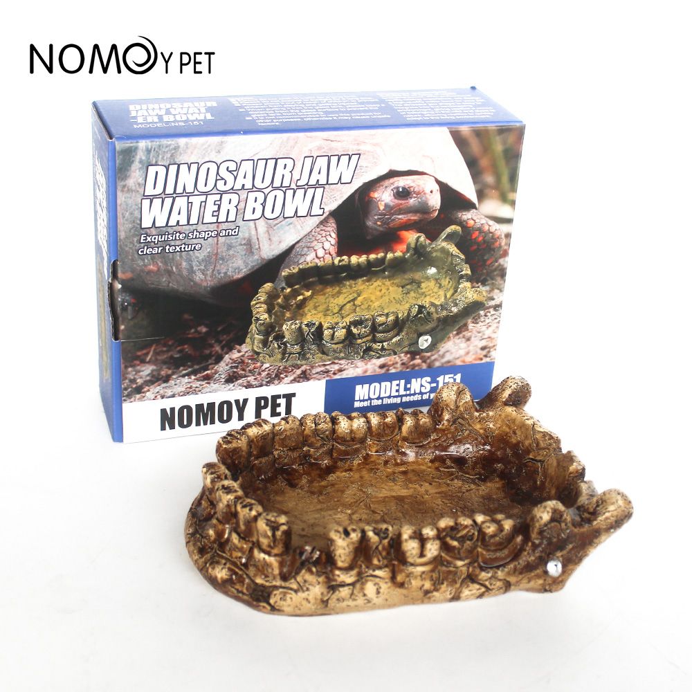 Cuenco de Agua Mandíbula de Dinosaurio de Resina, 17.3x14x5.2 cm, NomoyPet