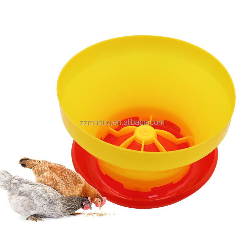 Comedero plástico para pollos de engorde, codornices y aves, Capacidad 5 kg Aprox.